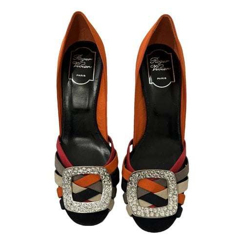 Pre-owned Roger Vivier Chips Cloth Heels In Multicolour
