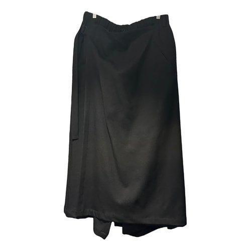 Pre-owned Yohji Yamamoto Wool Trousers In Black