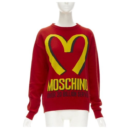 Pre-owned Moschino Wool Jumper In Red