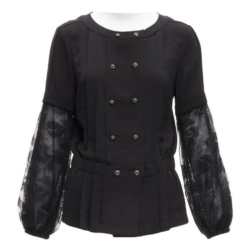 Pre-owned Chanel Silk Blazer In Black