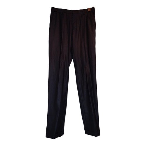 Pre-owned Versace Cloth Trousers In Black