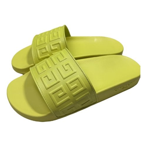 Pre-owned Givenchy Leather Sandal In Yellow