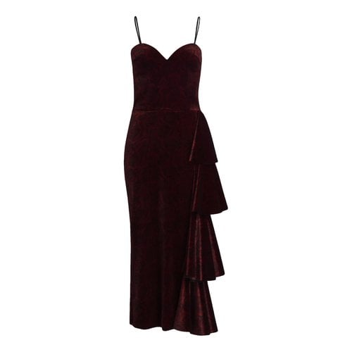Pre-owned Chiara Boni Velvet Mid-length Dress In Red