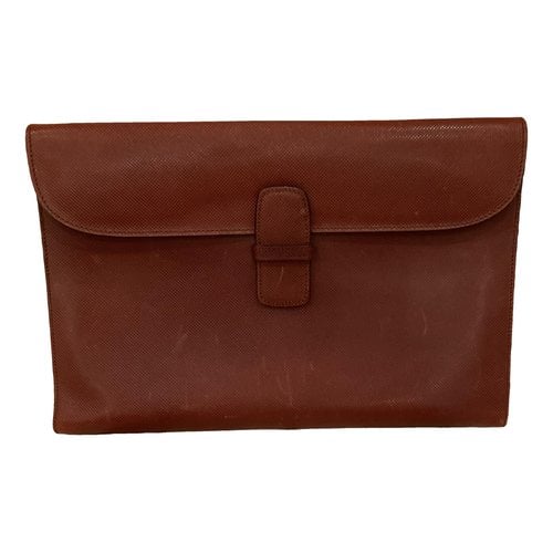 Pre-owned Bottega Veneta Leather Small Bag In Burgundy