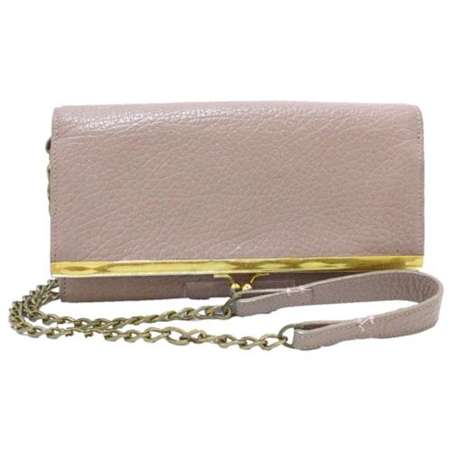 Pre-owned Maison Margiela Leather Purse In Pink