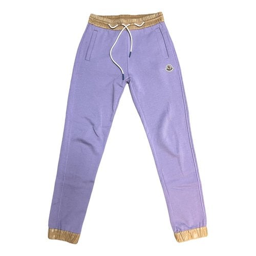 Pre-owned Moncler Trousers In Purple