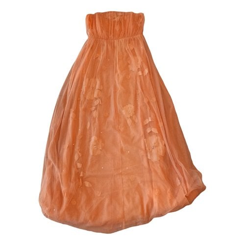 Pre-owned Elisabetta Franchi Maxi Dress In Orange