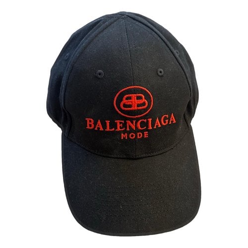 Pre-owned Balenciaga Cloth Hat In Black