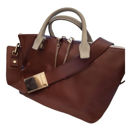 Pre-owned Chloé Baylee Leather Handbag In Brown