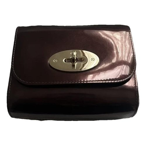 Pre-owned Mulberry Lily Leather Mini Bag In Burgundy