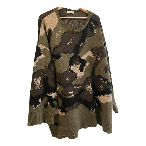 Pre-owned Valentino Wool Pull In Khaki