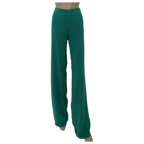 Pre-owned Max Mara Silk Large Pants In Green