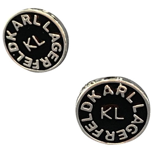 Pre-owned Karl Lagerfeld Earrings In Black