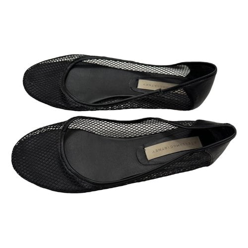 Pre-owned Stella Mccartney Cloth Ballet Flats In Black