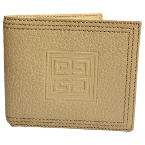 Pre-owned Givenchy Leather Wallet In Beige