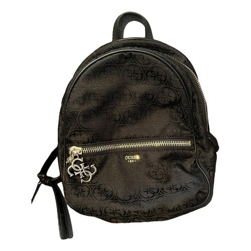 Pre-owned Guess Backpack In Black