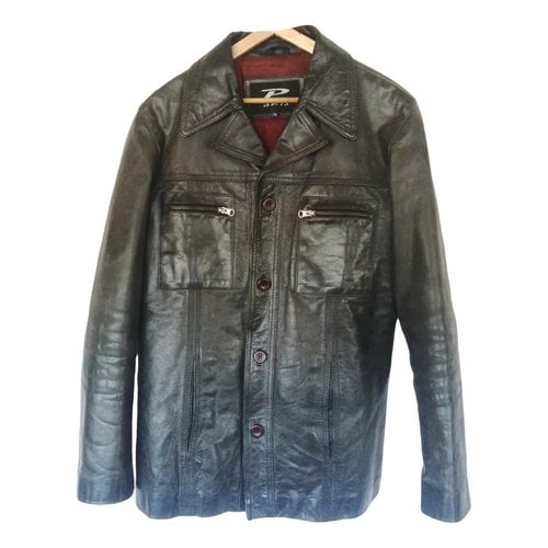 Pre-owned Serge Pariente Leather Vest In Anthracite