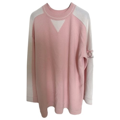 Pre-owned Chanel Cashmere Mid-length Dress In Pink