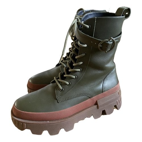 Pre-owned Moncler Boots In Green