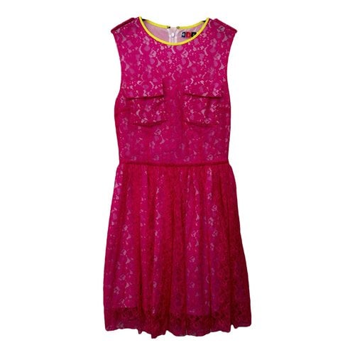 Pre-owned Msgm Lace Mini Dress In Pink