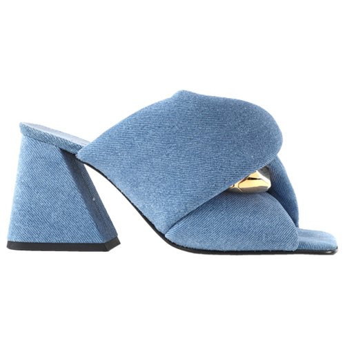 Pre-owned Jw Anderson Cloth Mules & Clogs In Blue