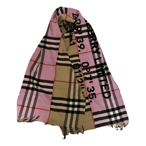 Pre-owned Burberry Cashmere Scarf In Multicolour