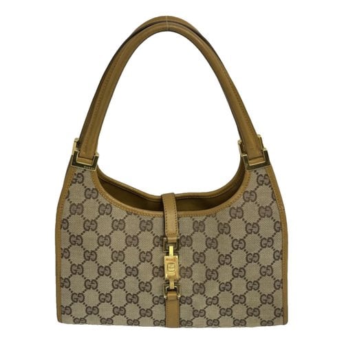 Pre-owned Gucci Jackie Vintage Leather Handbag In Camel