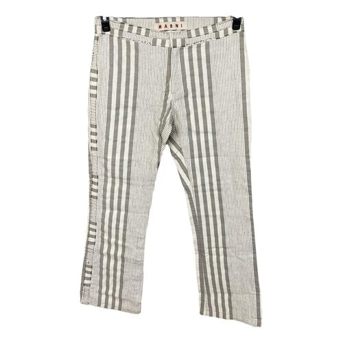 Pre-owned Marni Straight Pants In Multicolour