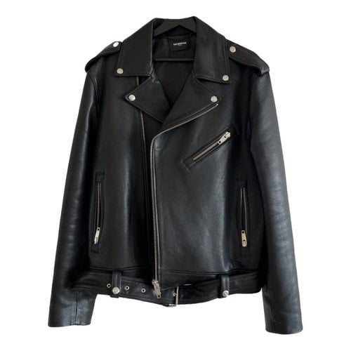 Pre-owned The Kooples Leather Vest In Black
