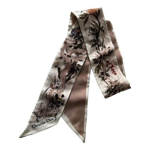 Pre-owned Dior Silk Handkerchief In Pink
