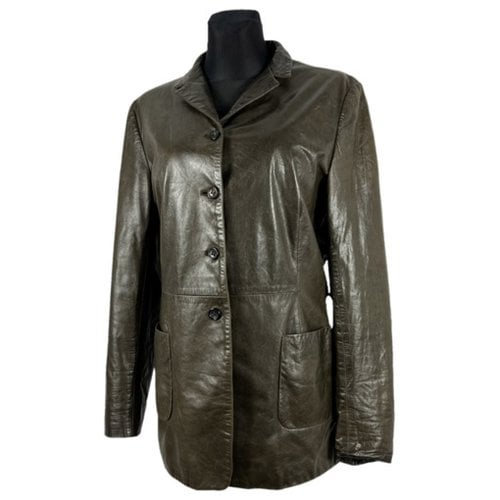Pre-owned Jil Sander Leather Jacket In Brown