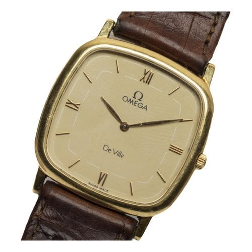 Pre-owned Omega De Ville Gold Watch In Ecru