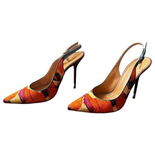 Pre-owned Dsquared2 Leather Heels In Orange