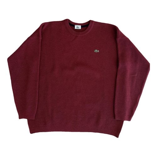 Pre-owned Lacoste Wool Pull In Red
