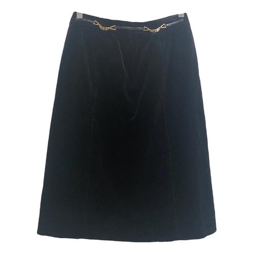 Pre-owned Celine Velvet Skirt In Black