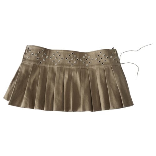 Pre-owned Ludovic De Saint Sernin Mini Skirt In Brown