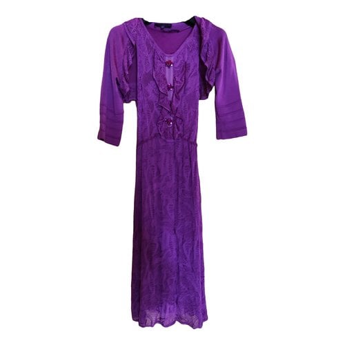 Pre-owned Annarita N Mid-length Dress In Purple