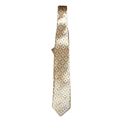 Pre-owned Alfred Dunhill Silk Tie In Gold