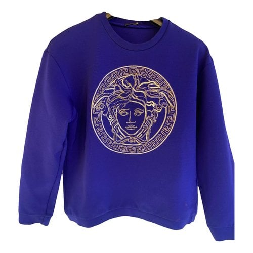 Pre-owned Versace Sweatshirt In Turquoise