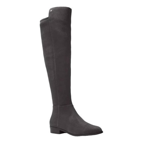 Pre-owned Michael Kors Riding Boots In Black