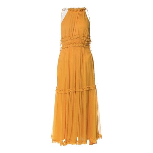 Pre-owned Zimmermann Silk Maxi Dress In Yellow