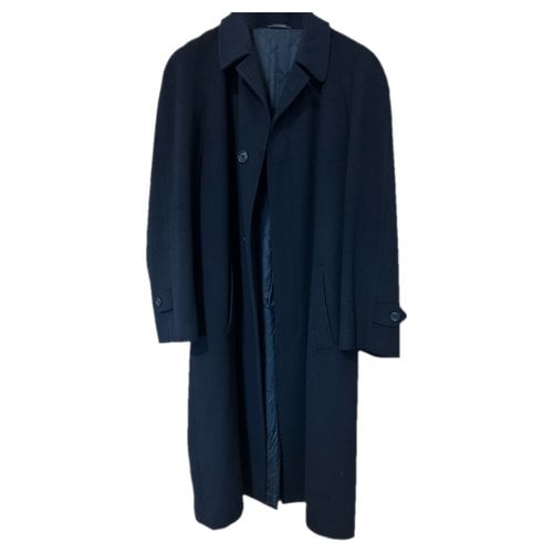 Pre-owned Trussardi Cashmere Coat In Blue