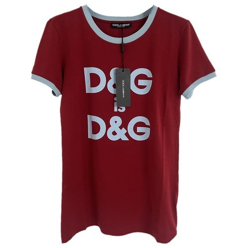 Pre-owned Dolce & Gabbana T-shirt In Burgundy