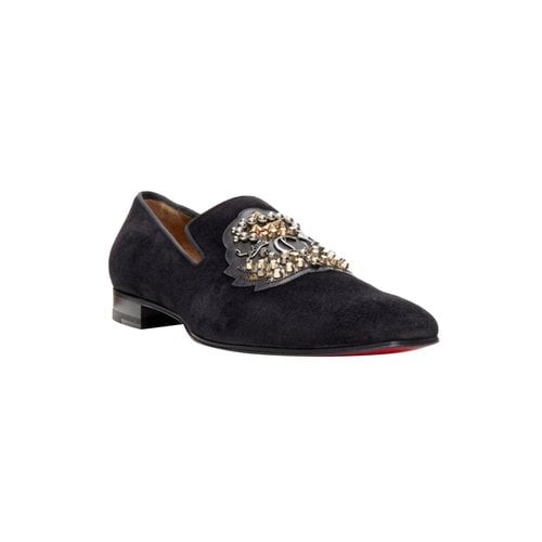 Pre-owned Christian Louboutin Flats In Black