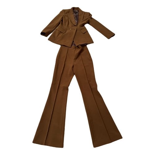 Pre-owned Elisabetta Franchi Trousers In Camel