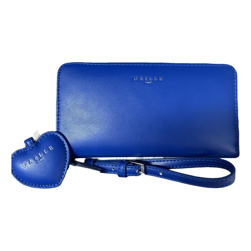 Pre-owned Gaelle Paris Leather Wallet In Blue