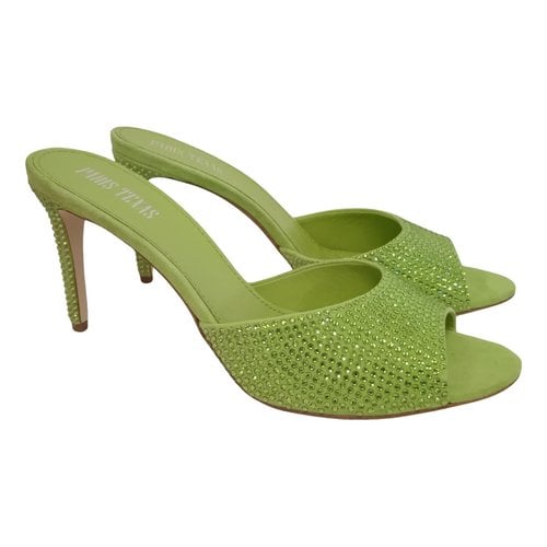 Pre-owned Paris Texas Leather Heels In Green