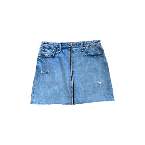 Pre-owned Rag & Bone Mini Skirt In Blue
