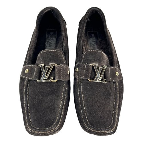 Pre-owned Louis Vuitton Monte Carlo Flats In Brown