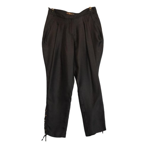 Pre-owned Roberto Cavalli Silk Short Pants In Black